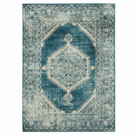 UNITED WEAVERS OF AMERICA 5 ft. 3 in. x 7 ft. 2 in. Marrakesh Malek Cerulean Rectangle Area Rug 3801 30362 58